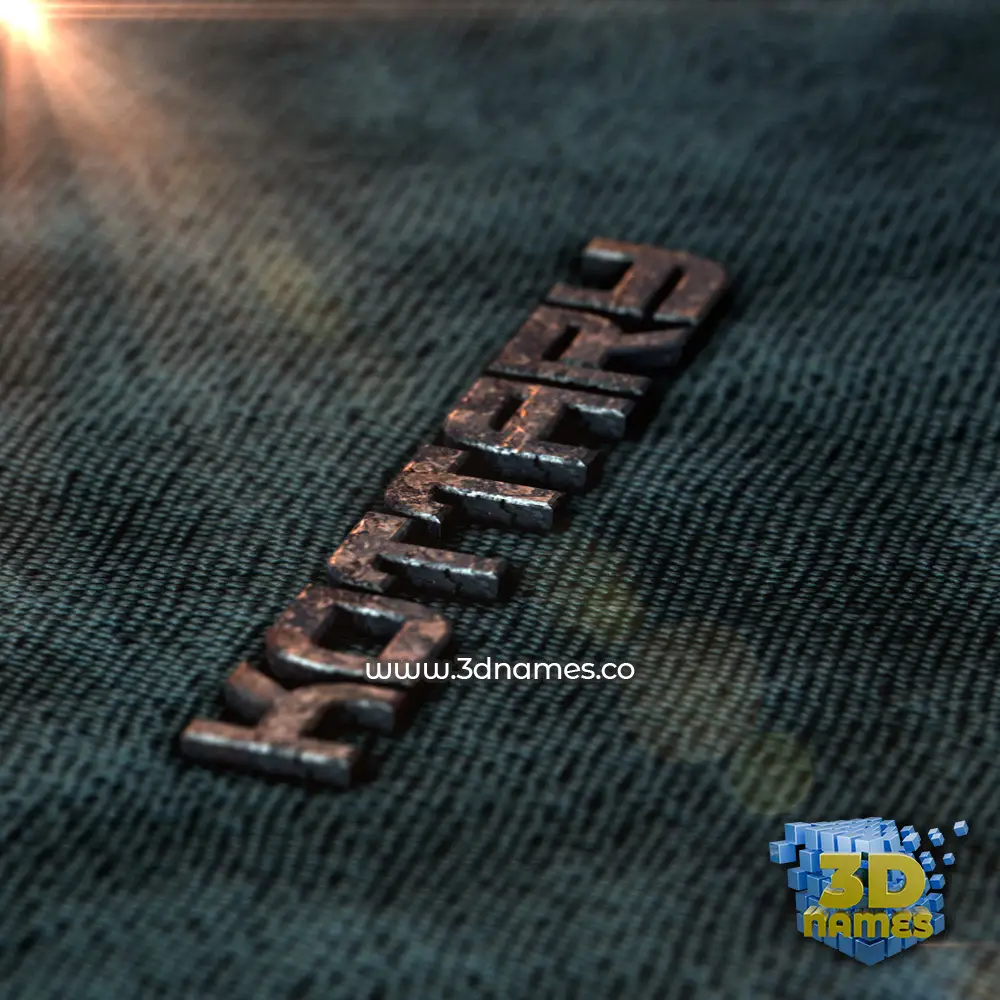 kottary in Rusty Metal style - 3D name wallpaper