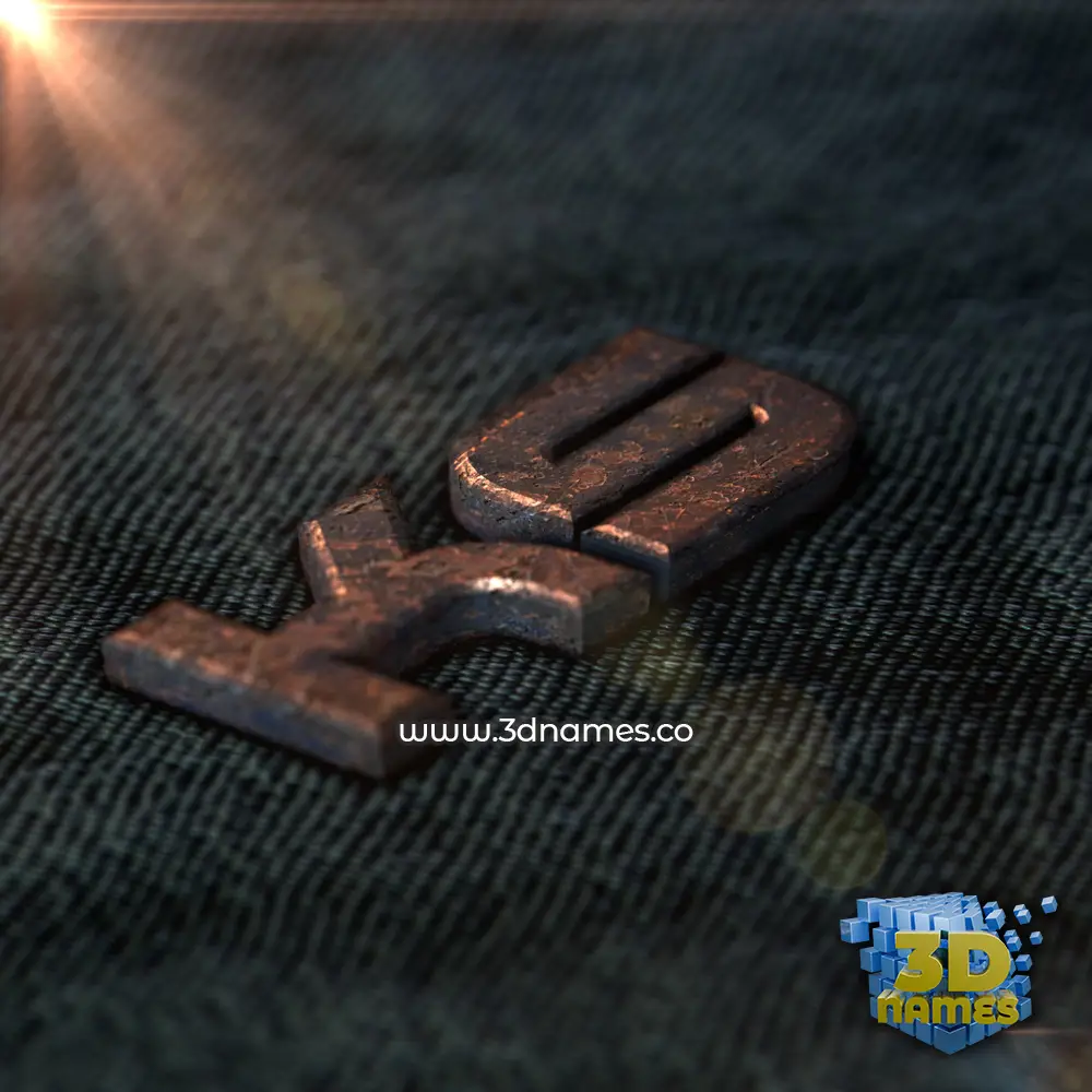 ks in Rusty Metal style - 3D name wallpaper
