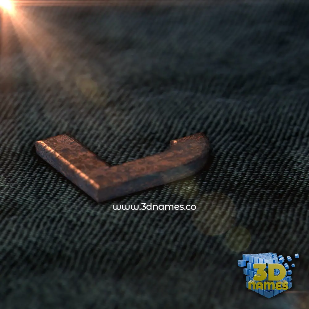 l in Rusty Metal style - 3D name wallpaper