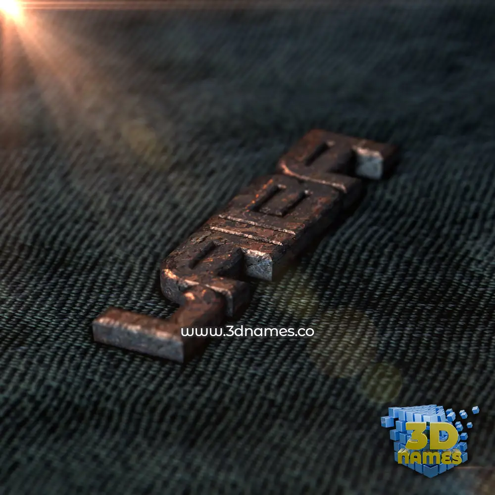 laiba in Rusty Metal style - 3D name wallpaper