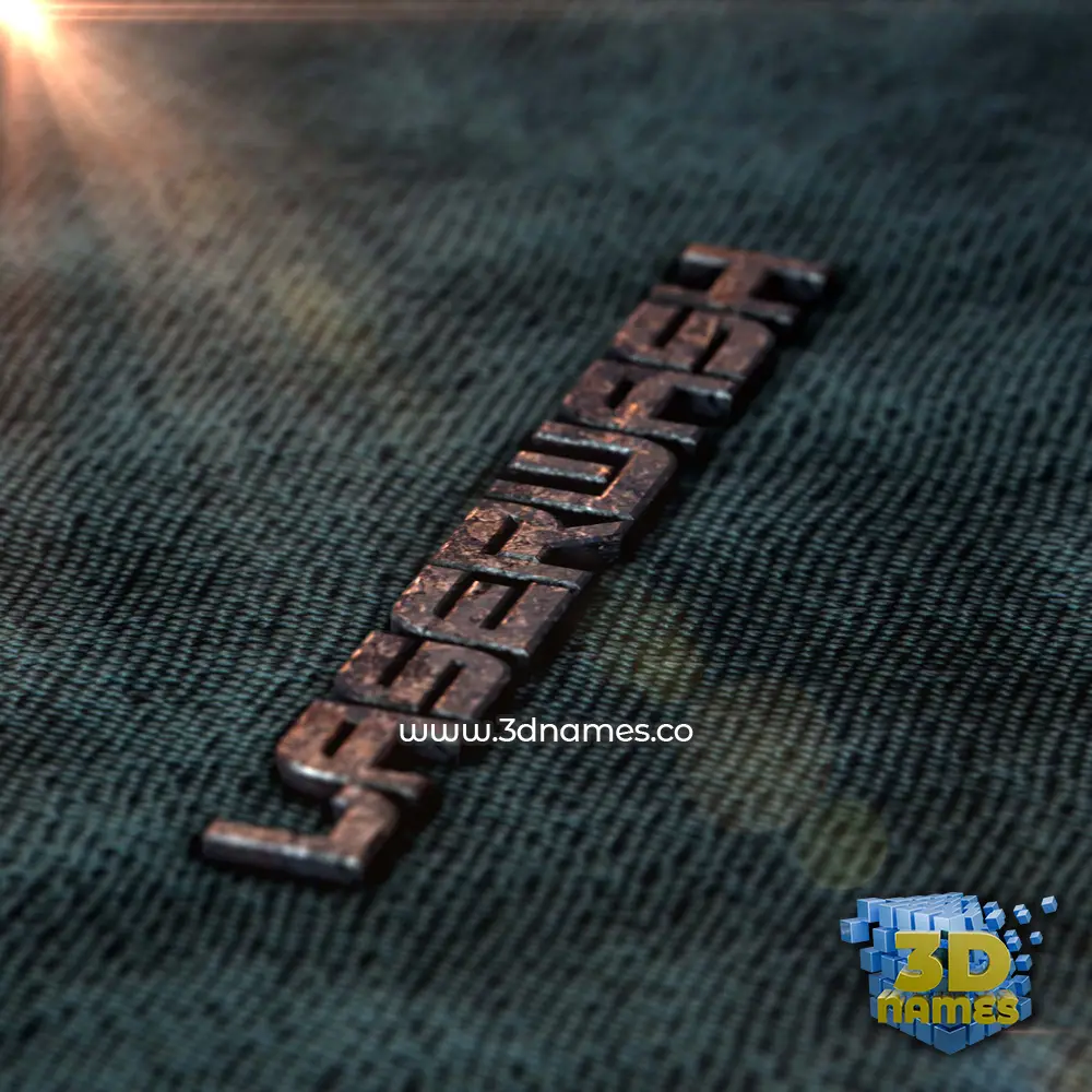 laserwash in Rusty Metal style - 3D name wallpaper