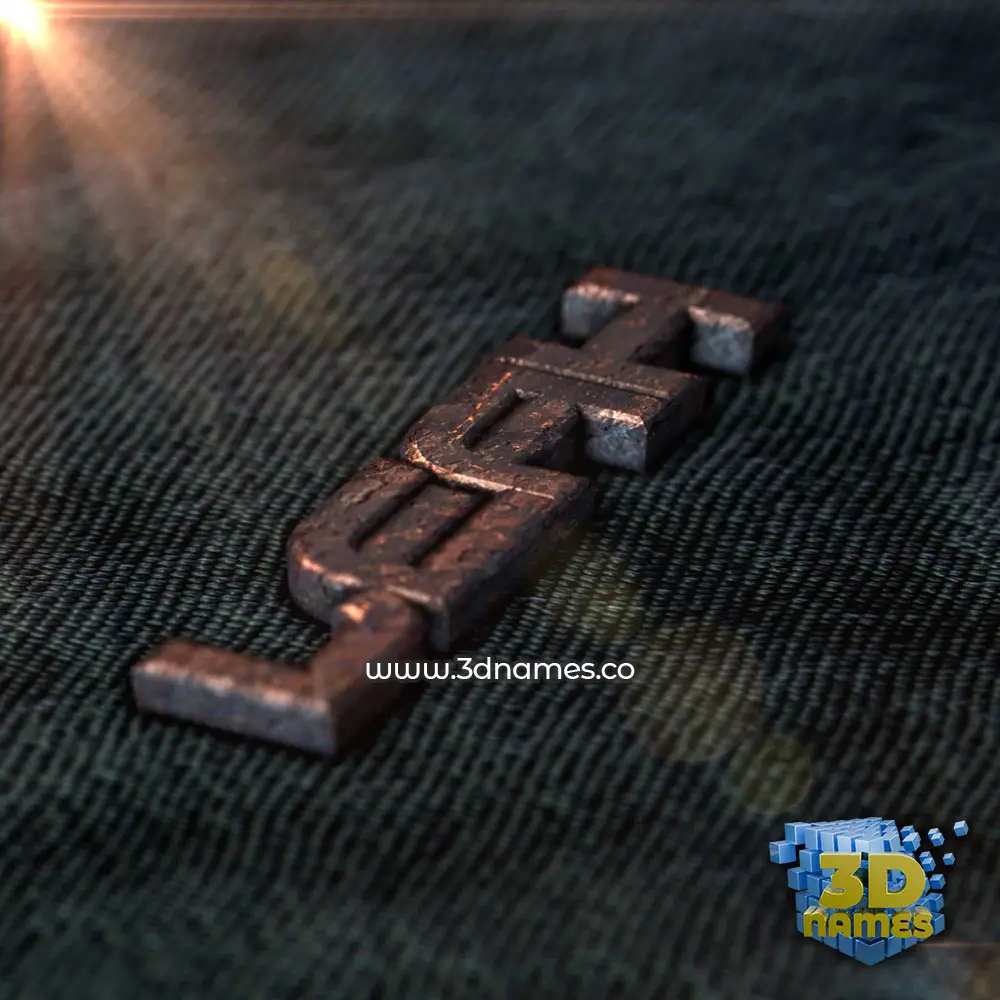 leah in Rusty Metal style - 3D name wallpaper