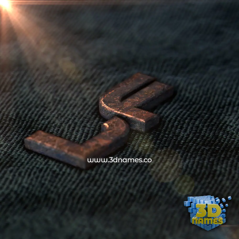 lf in Rusty Metal style - 3D name wallpaper