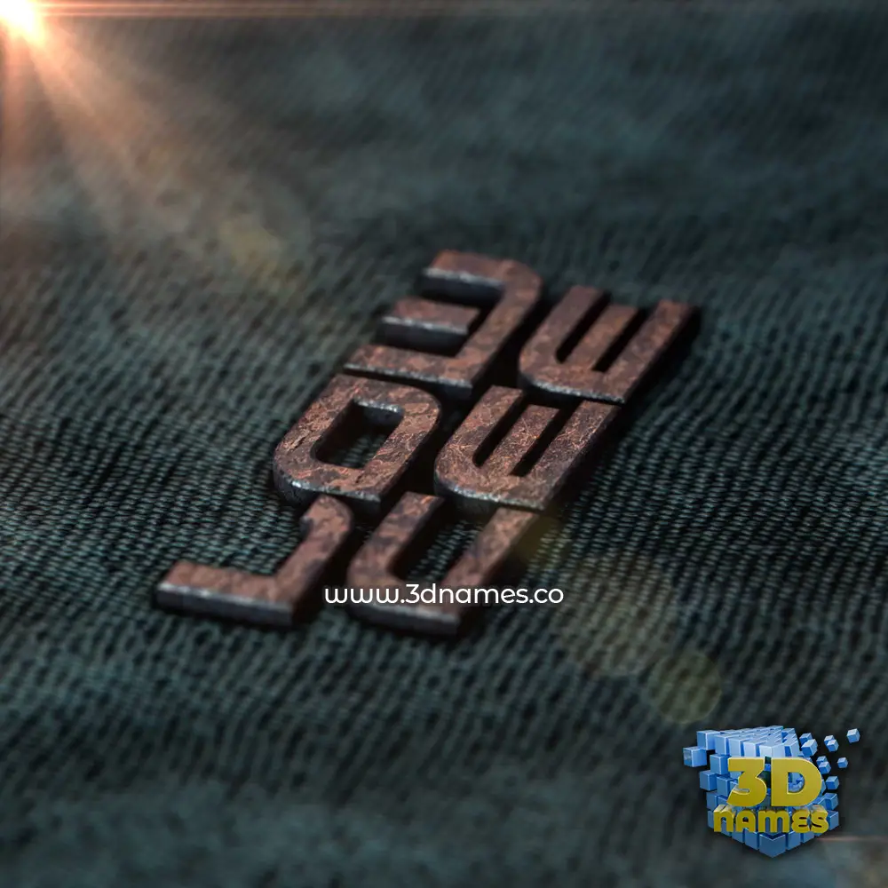 low cee in Rusty Metal style - 3D name wallpaper