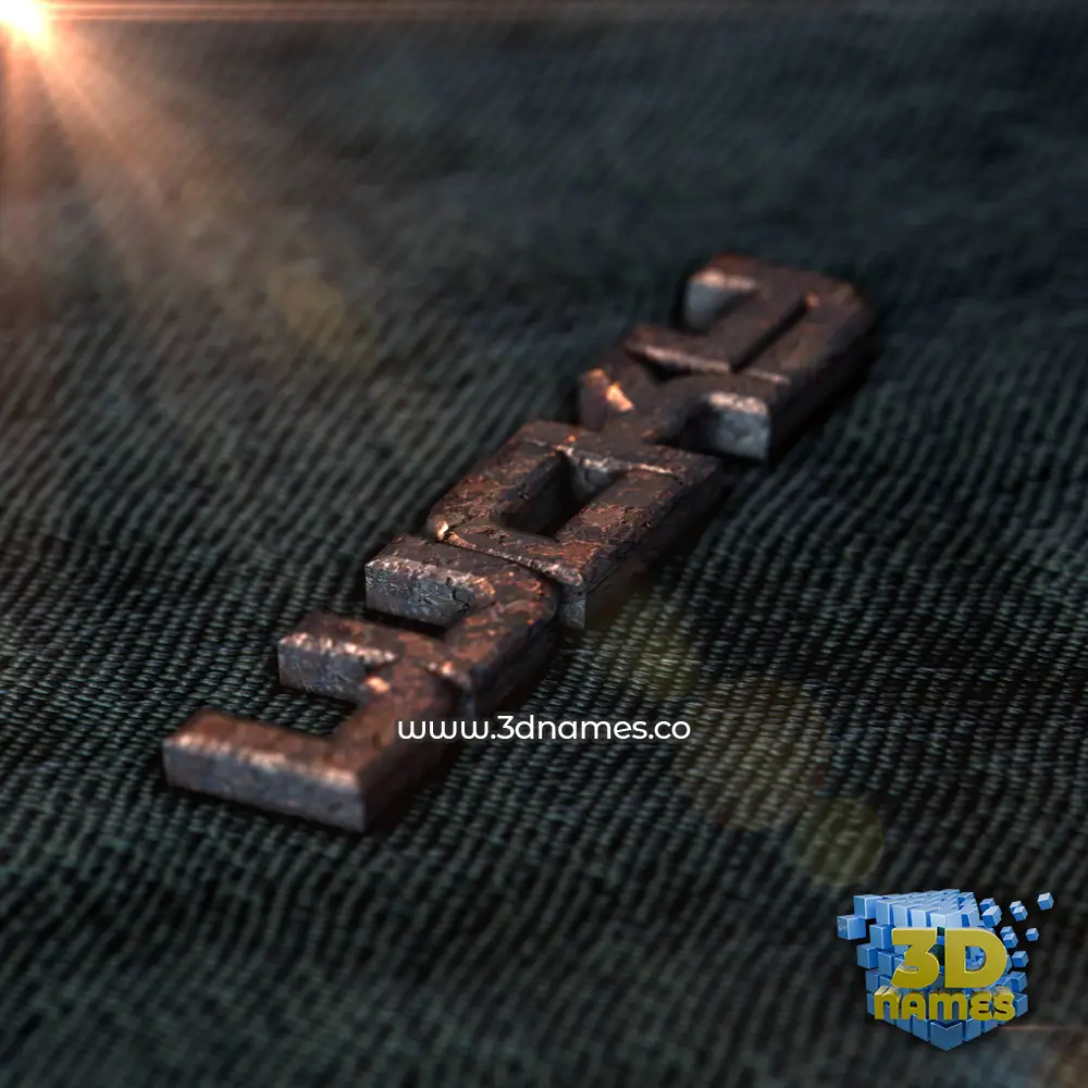 lucky in Rusty Metal style - 3D name wallpaper