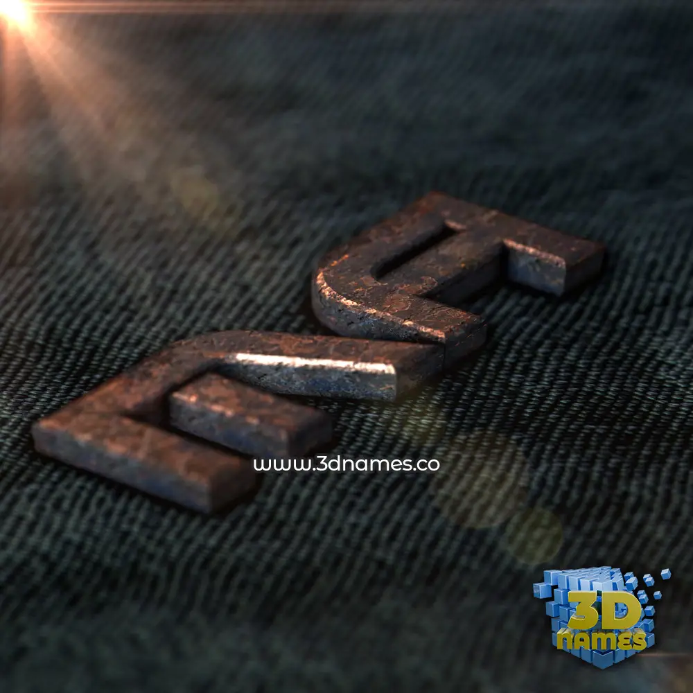 ma in Rusty Metal style - 3D name wallpaper