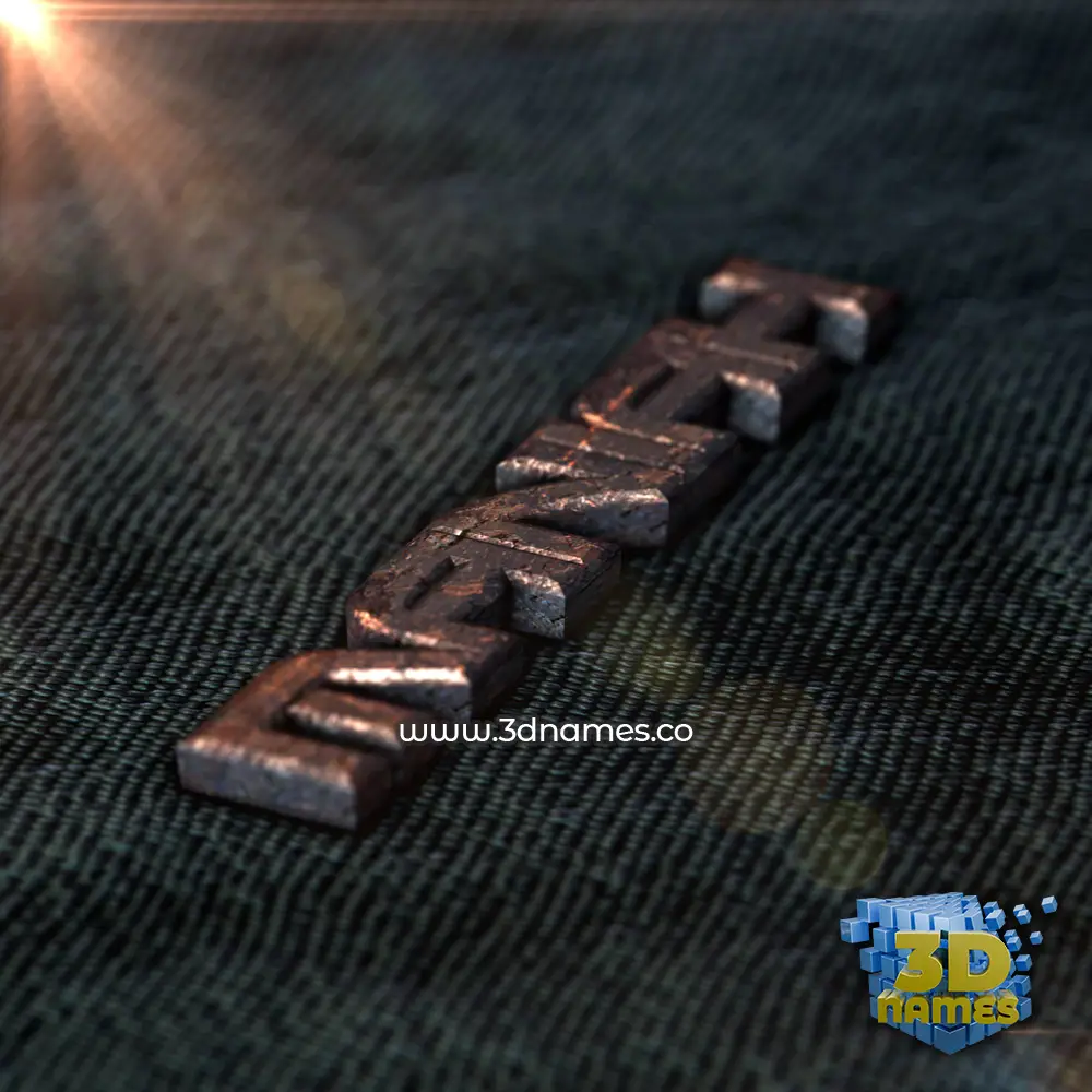 maniah in Rusty Metal style - 3D name wallpaper