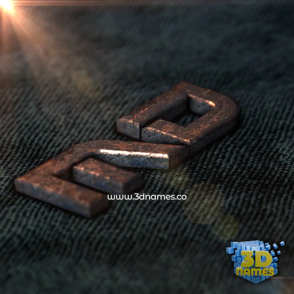 md in Rusty Metal style - 3D name wallpaper