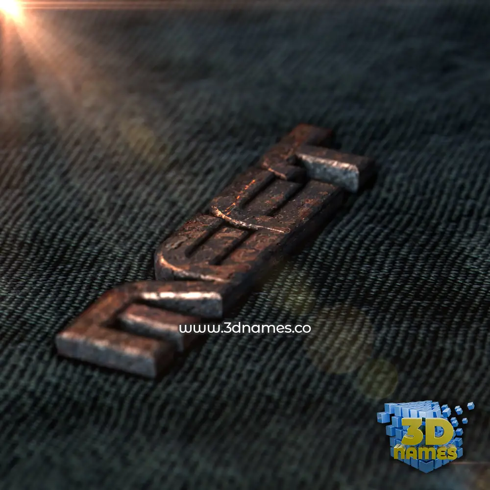 meet in Rusty Metal style - 3D name wallpaper