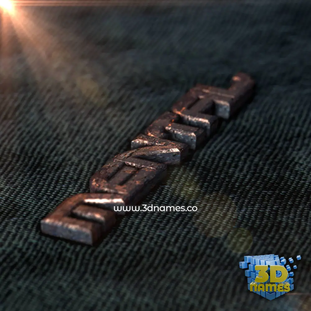 mental in Rusty Metal style - 3D name wallpaper