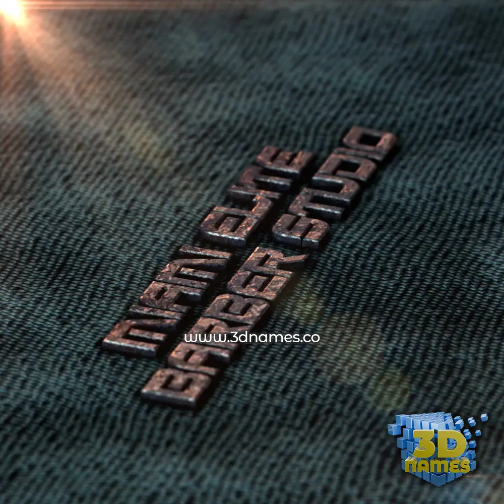 miami elite barber studio in Rusty Metal style - 3D name wallpaper