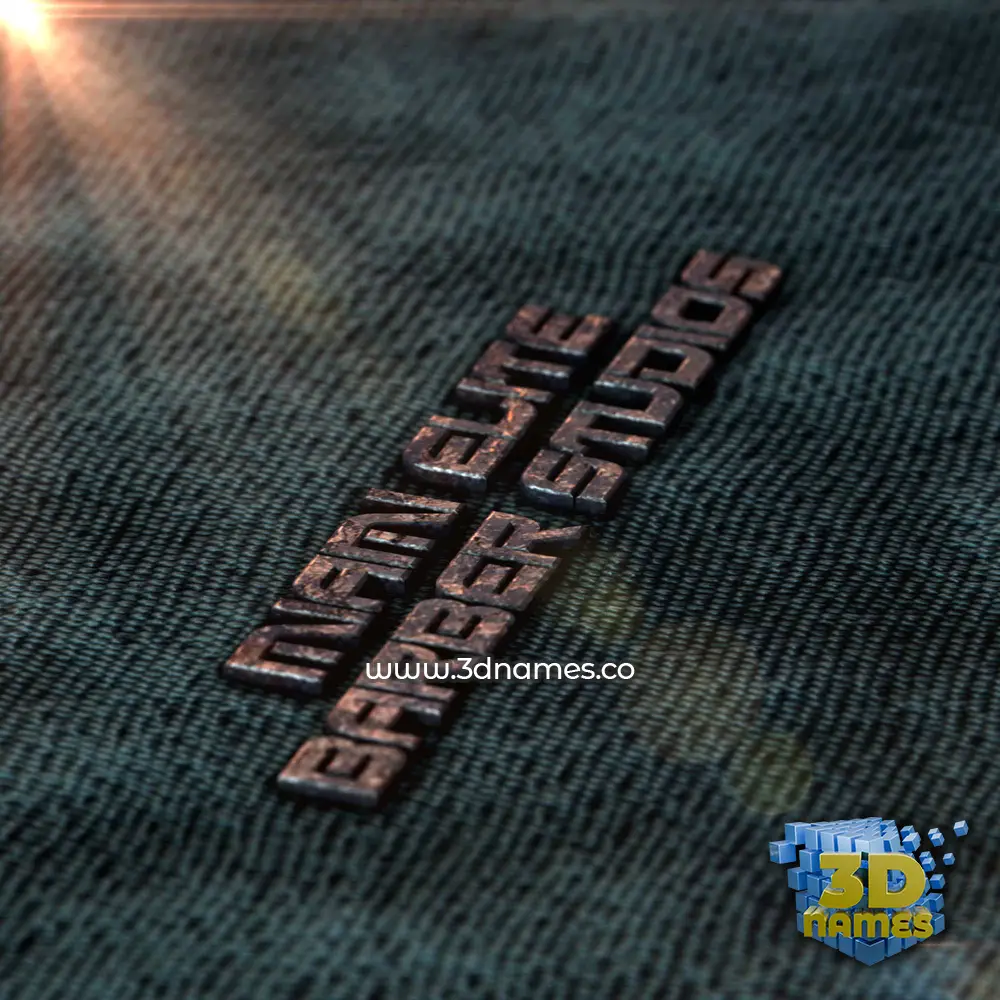 miami elite barber studios in Rusty Metal style - 3D name wallpaper