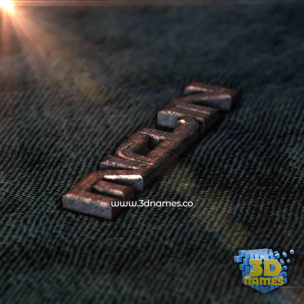 miclin in Rusty Metal style - 3D name wallpaper