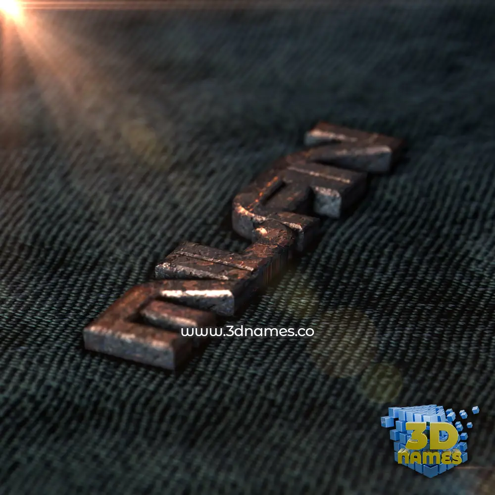 milan in Rusty Metal style - 3D name wallpaper