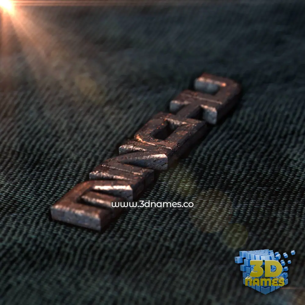 minchu in Rusty Metal style - 3D name wallpaper