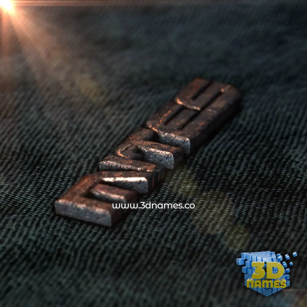 mites in Rusty Metal style - 3D name wallpaper