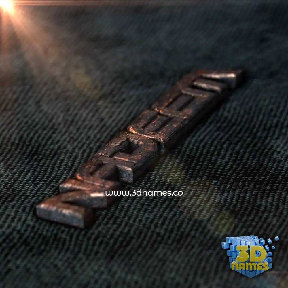 nadeem in Rusty Metal style - 3D name wallpaper