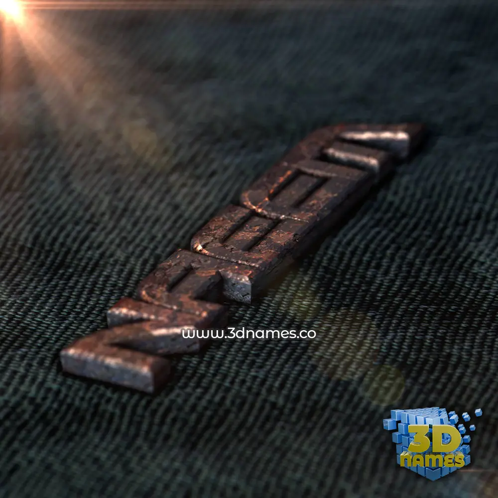 naeem in Rusty Metal style - 3D name wallpaper