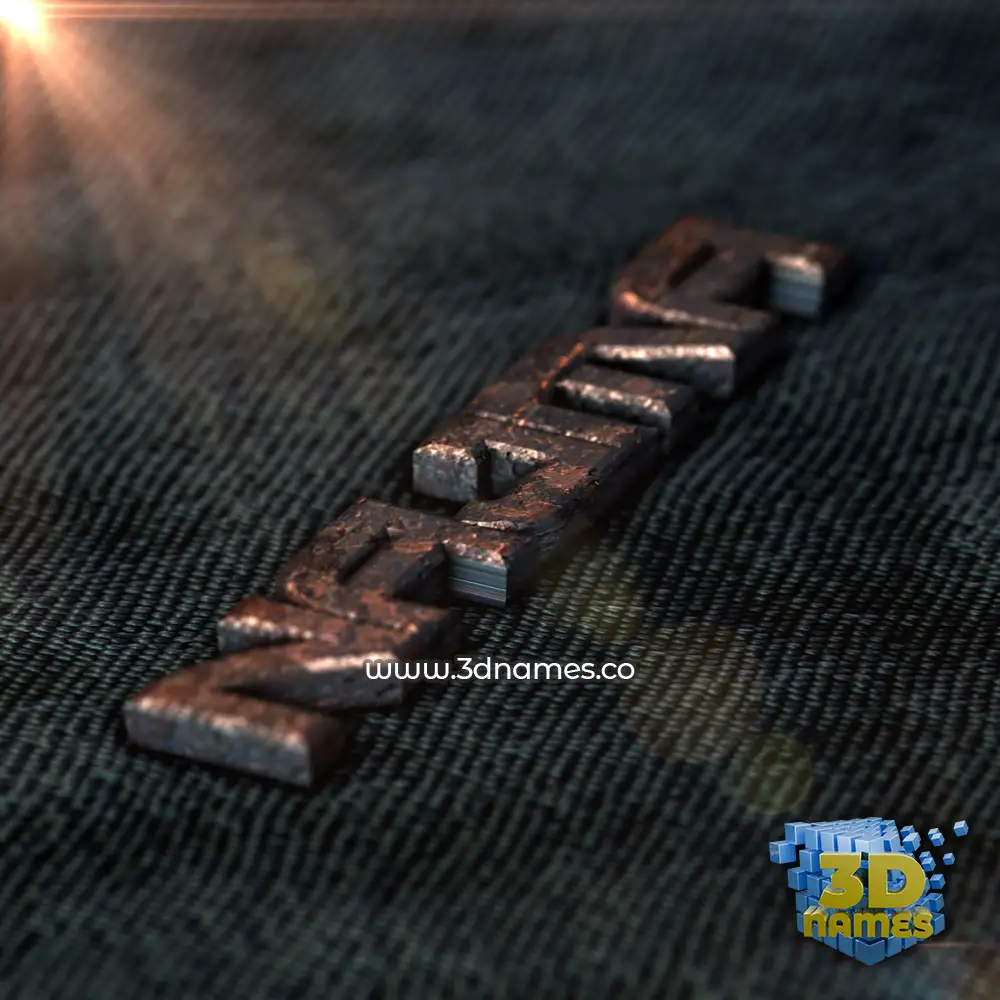 najma in Rusty Metal style - 3D name wallpaper