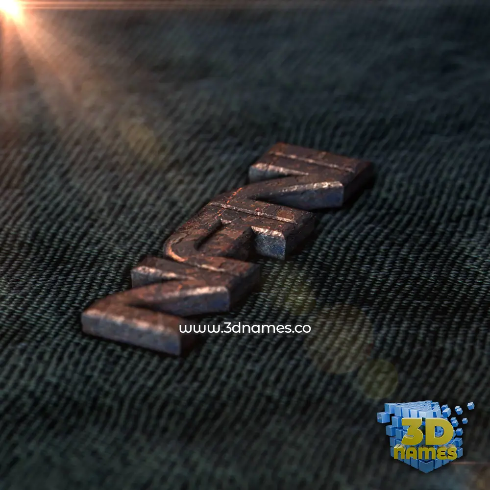 nani in Rusty Metal style - 3D name wallpaper