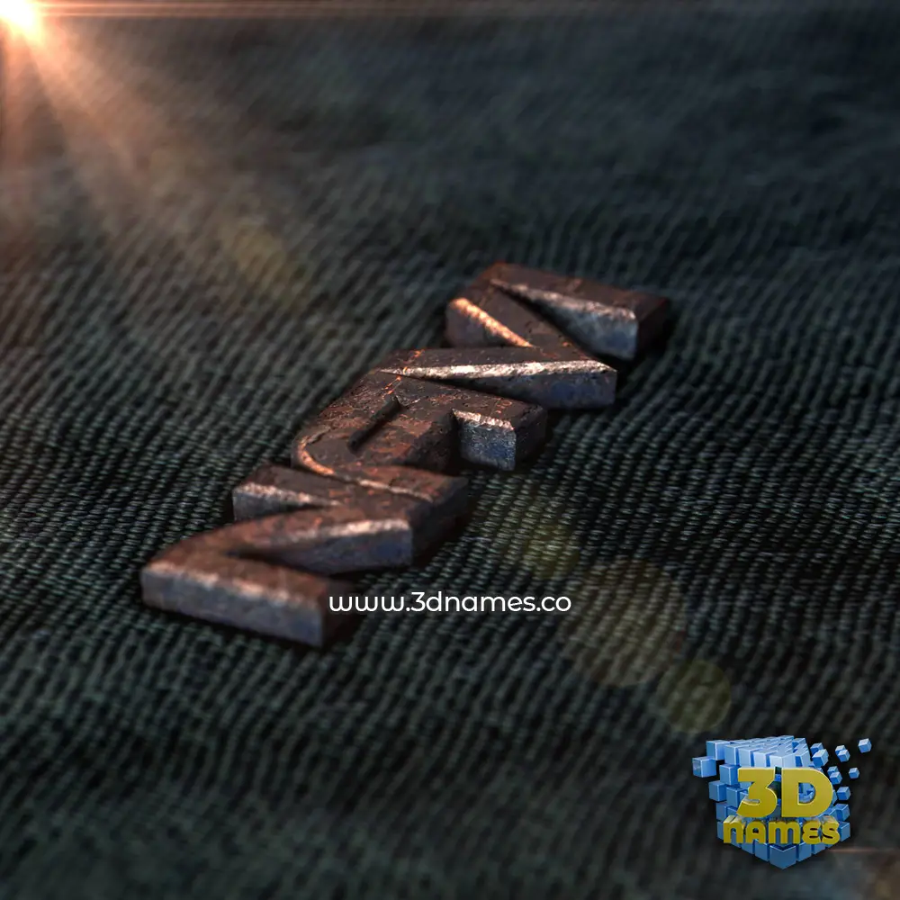 navi in Rusty Metal style - 3D name wallpaper