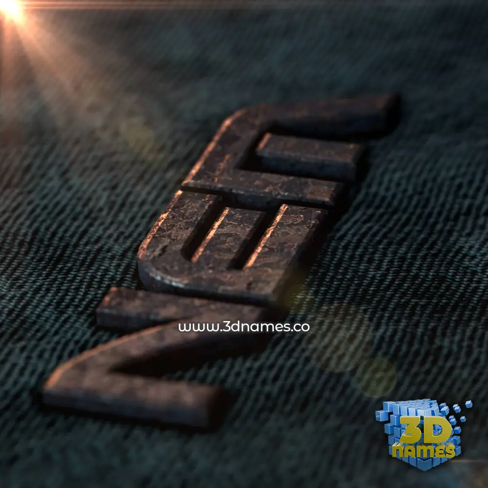 nem in Rusty Metal style - 3D name wallpaper