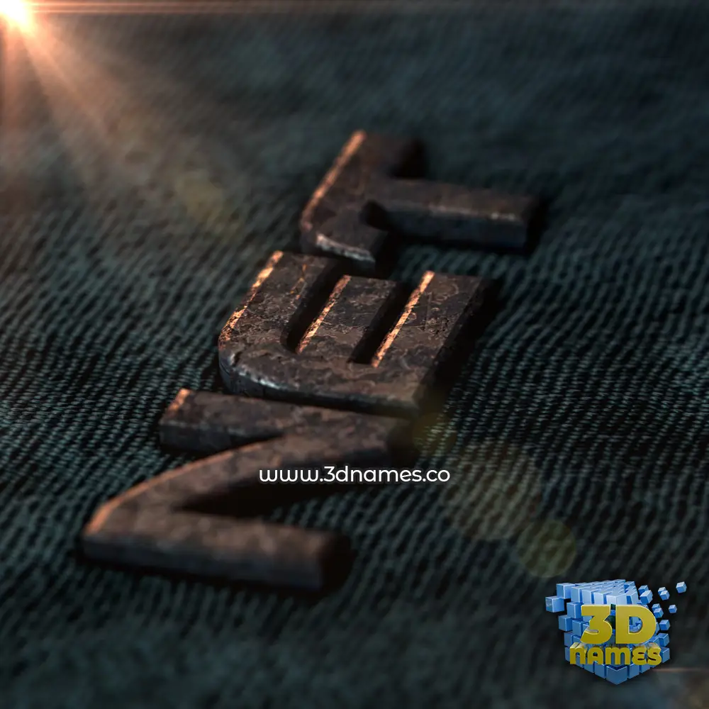 net in Rusty Metal style - 3D name wallpaper