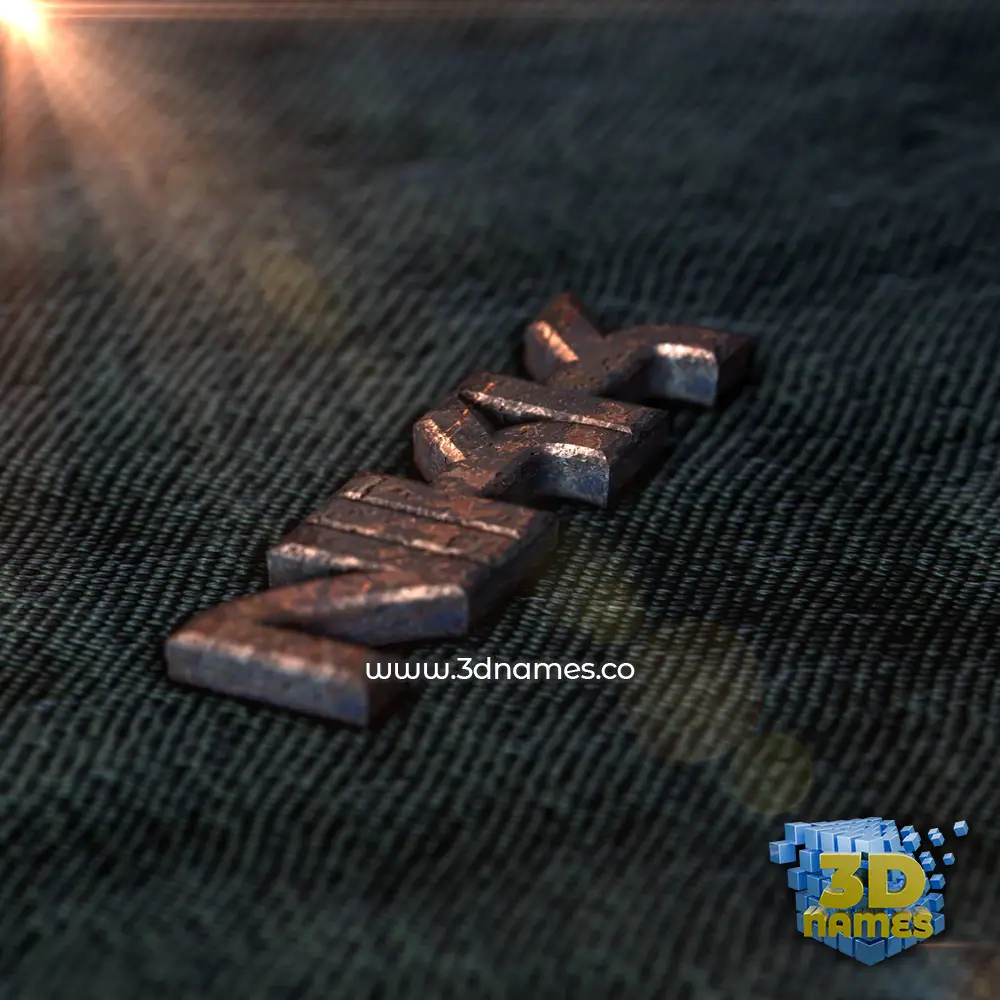 nikk in Rusty Metal style - 3D name wallpaper