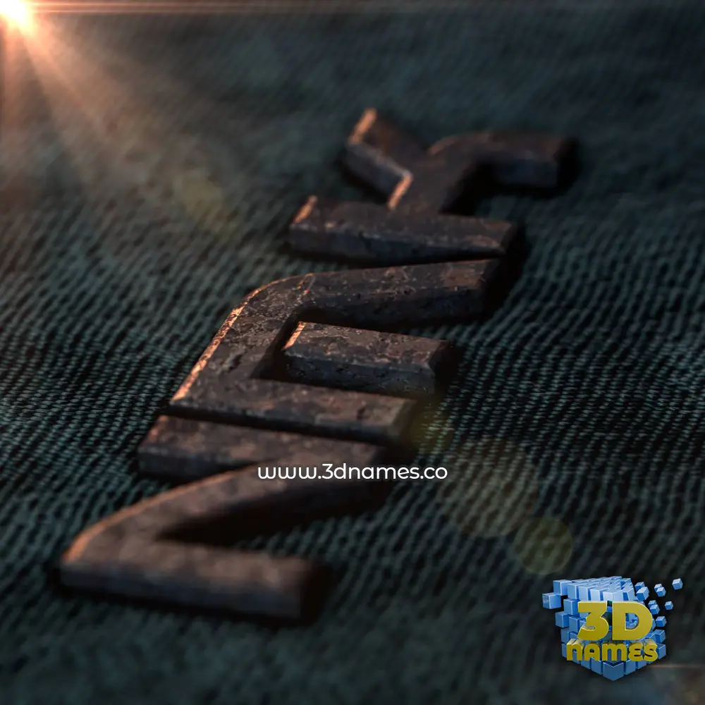 nmk in Rusty Metal style - 3D name wallpaper