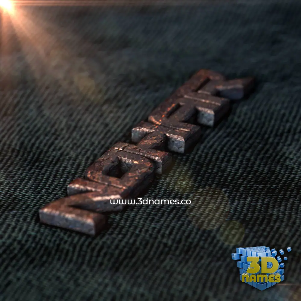 nohar in Rusty Metal style - 3D name wallpaper
