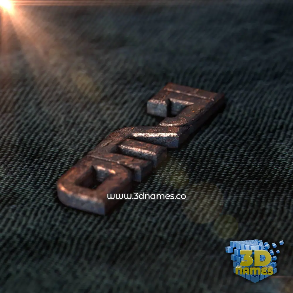 omji in Rusty Metal style - 3D name wallpaper