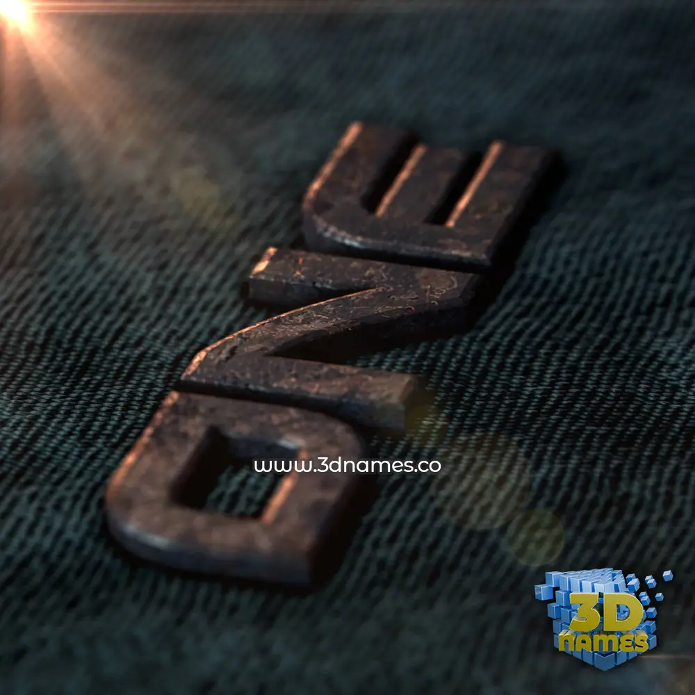 one in Rusty Metal style - 3D name wallpaper