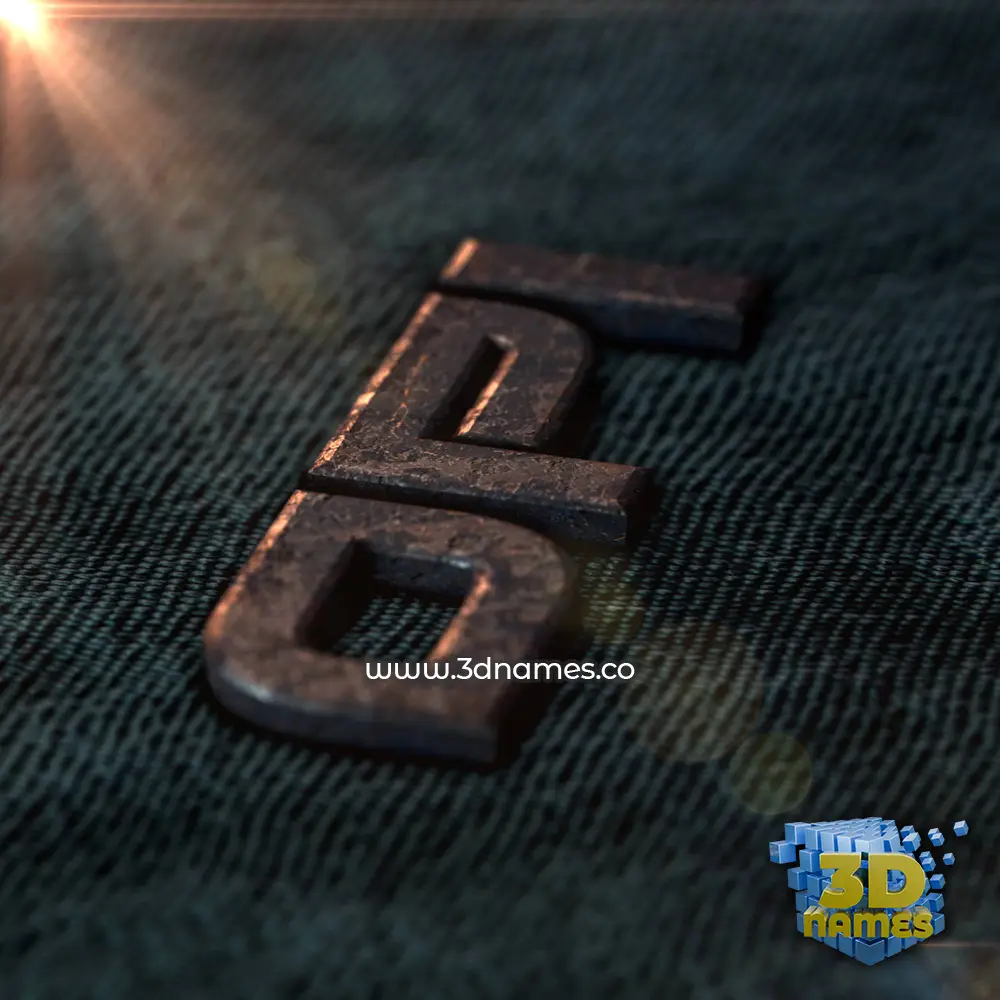 opi in Rusty Metal style - 3D name wallpaper