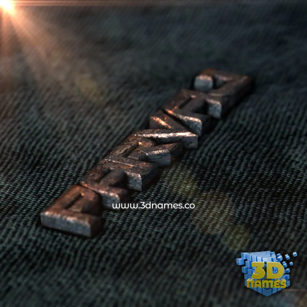 parvaj in Rusty Metal style - 3D name wallpaper