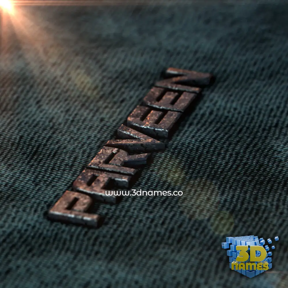 parveen in Rusty Metal style - 3D name wallpaper