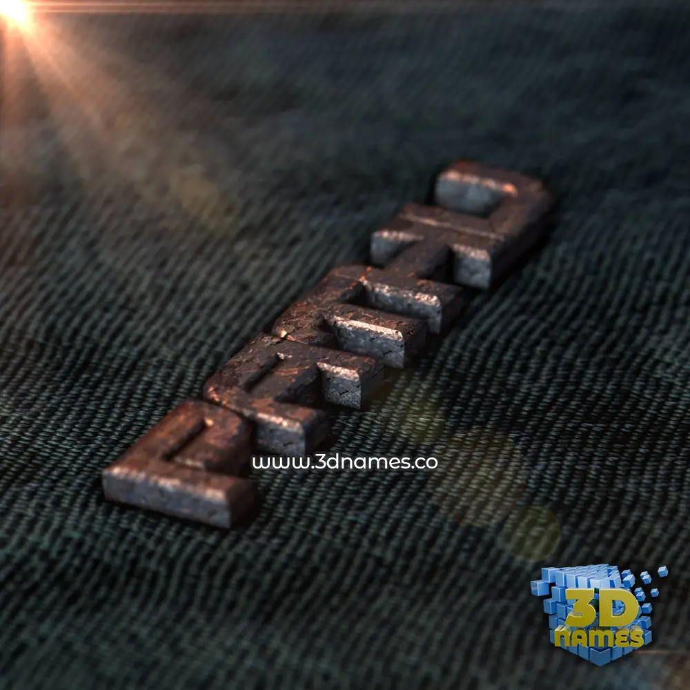 pathu in Rusty Metal style - 3D name wallpaper