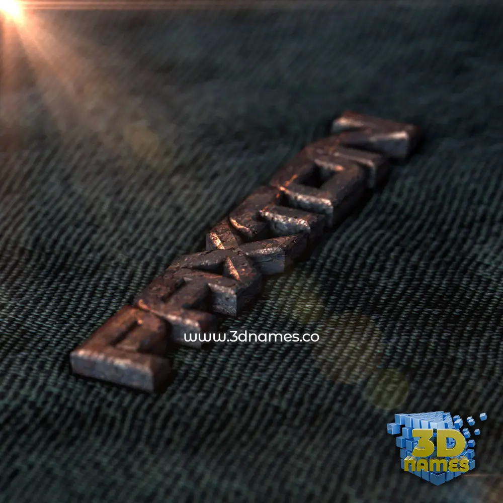 paxton in Rusty Metal style - 3D name wallpaper