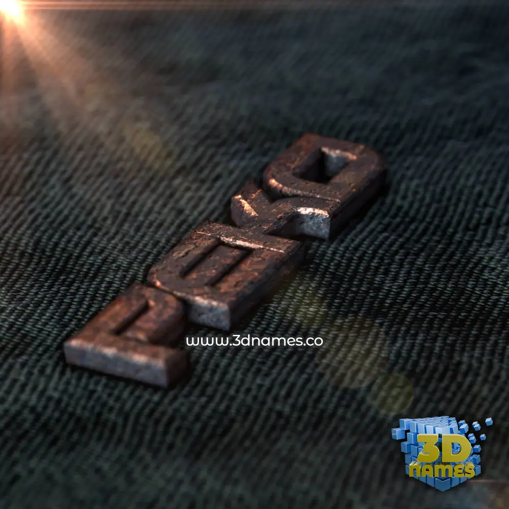 peko in Rusty Metal style - 3D name wallpaper