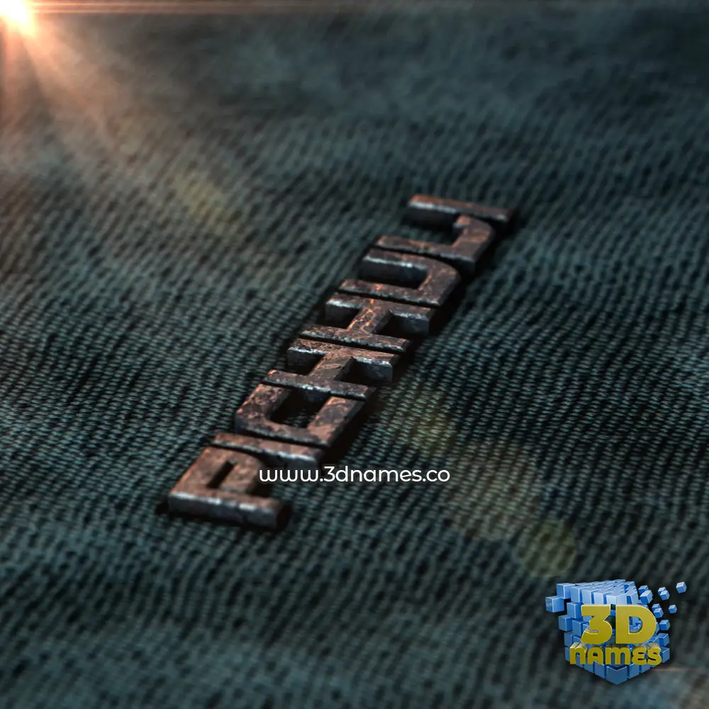 pichhuli in Rusty Metal style - 3D name wallpaper