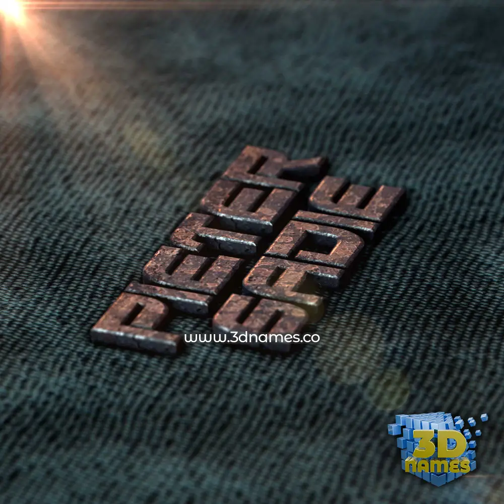 pieter sadie in Rusty Metal style - 3D name wallpaper