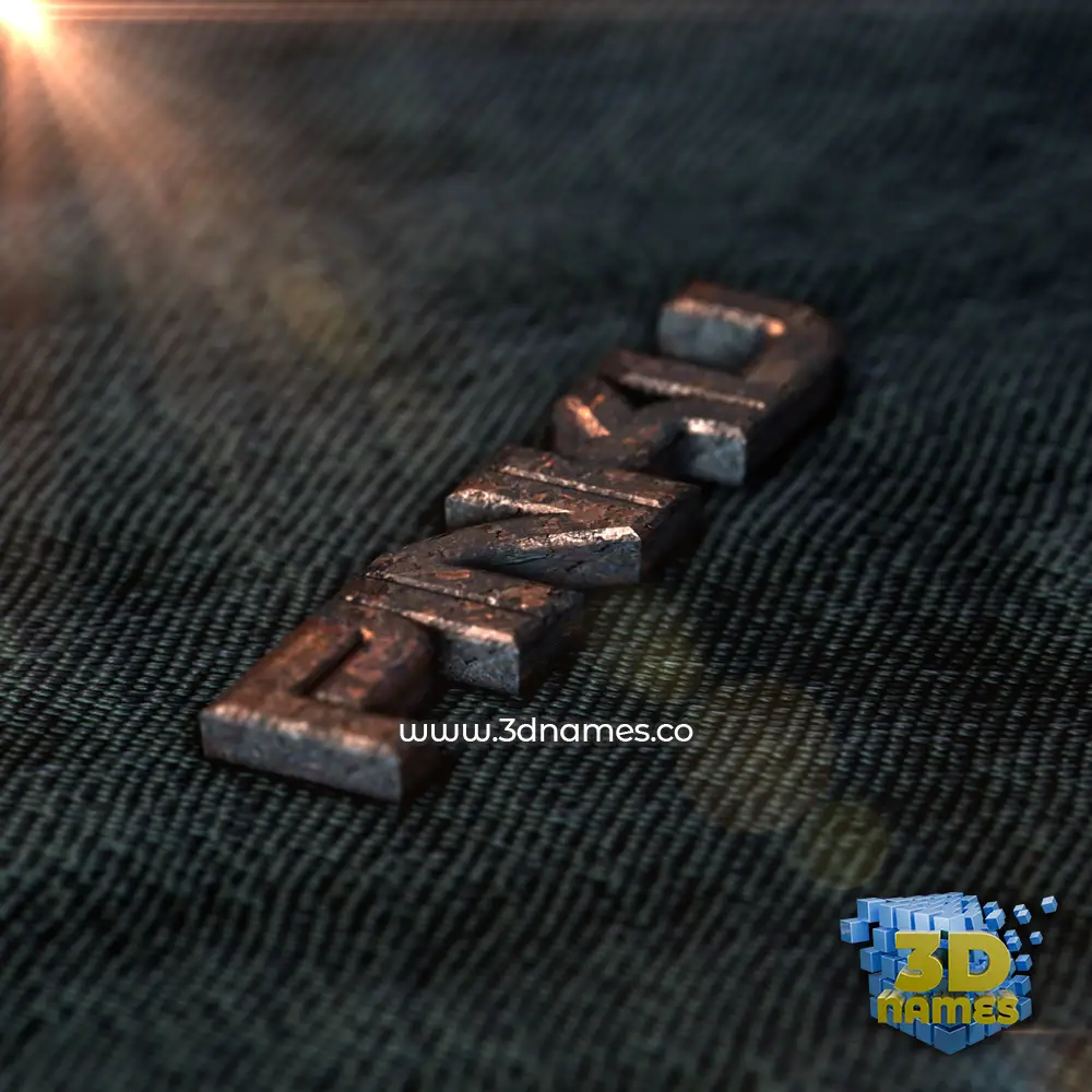 pinku in Rusty Metal style - 3D name wallpaper