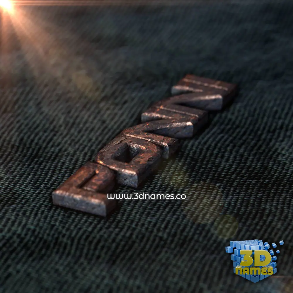 ponni in Rusty Metal style - 3D name wallpaper