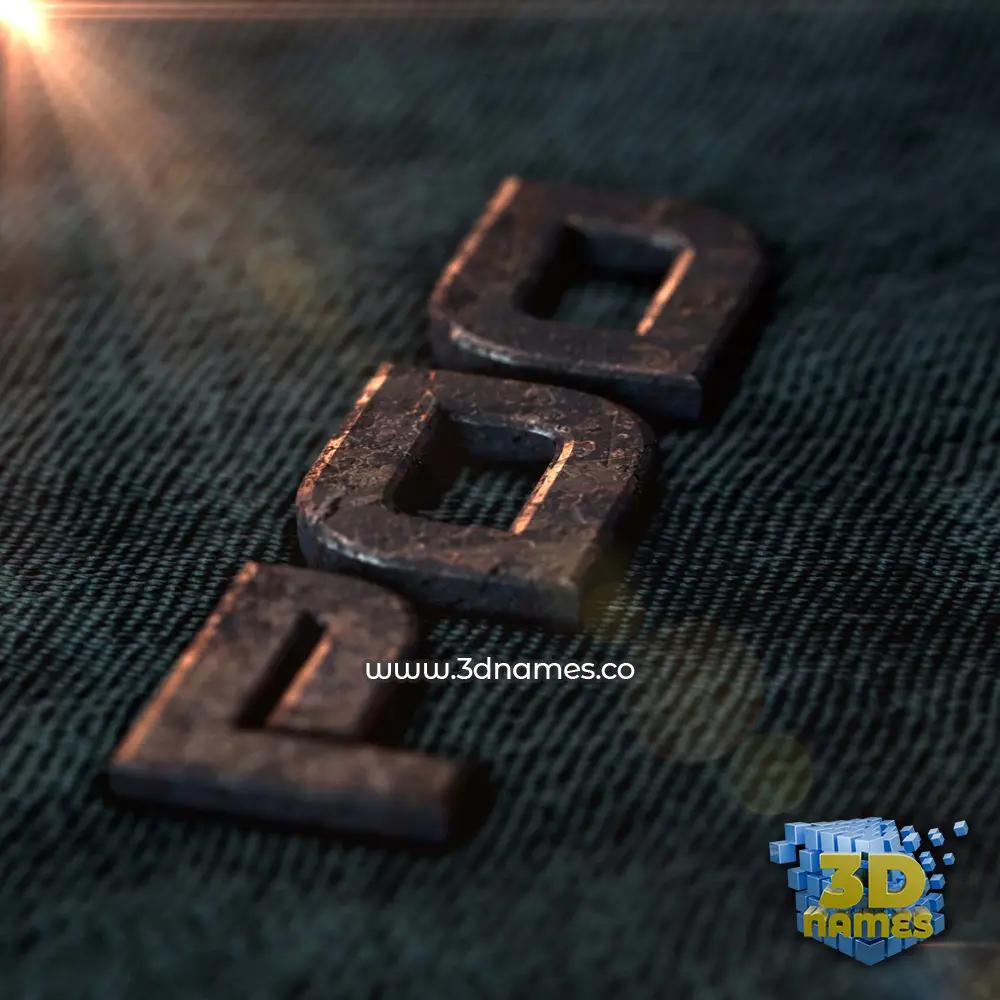 poo in Rusty Metal style - 3D name wallpaper