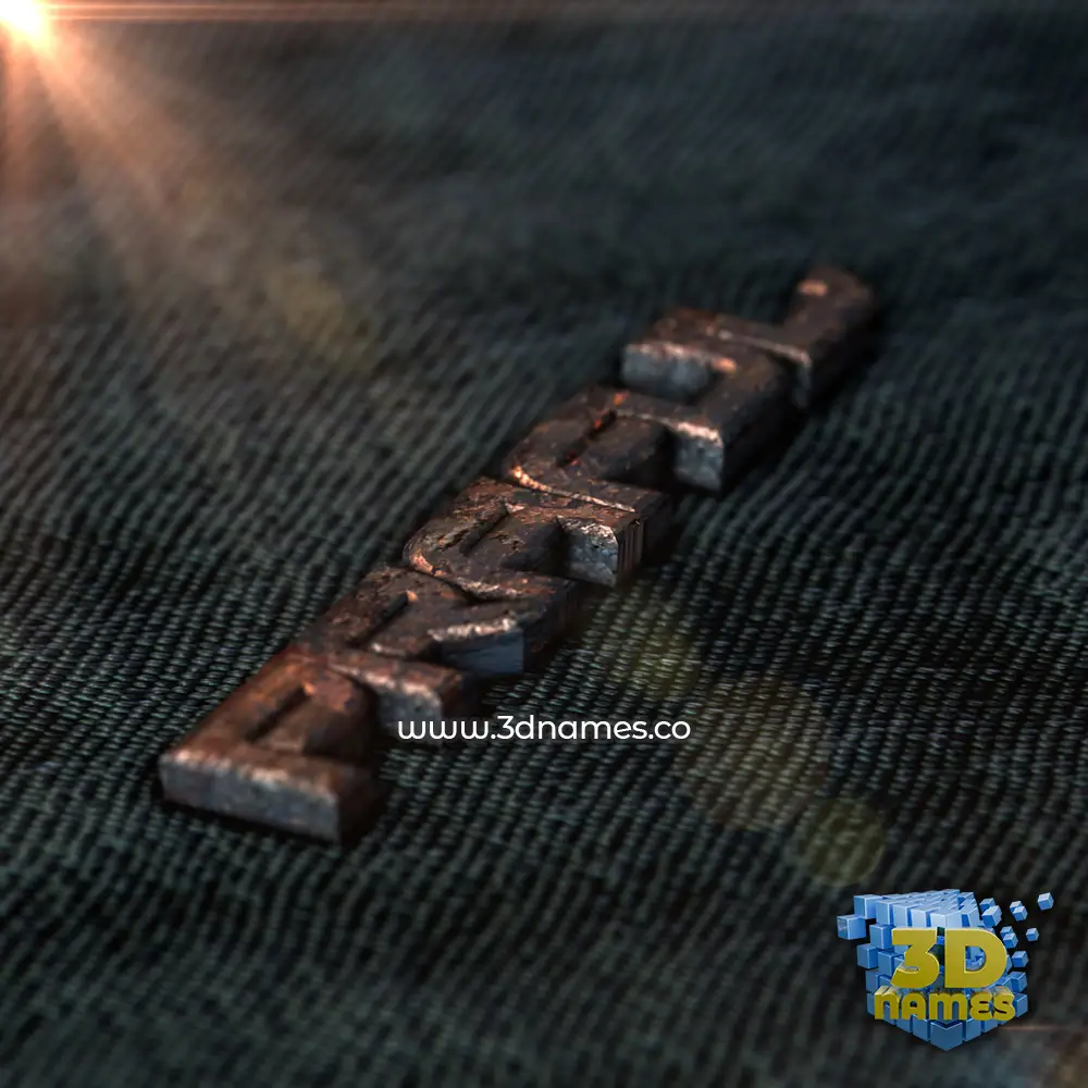 praful in Rusty Metal style - 3D name wallpaper