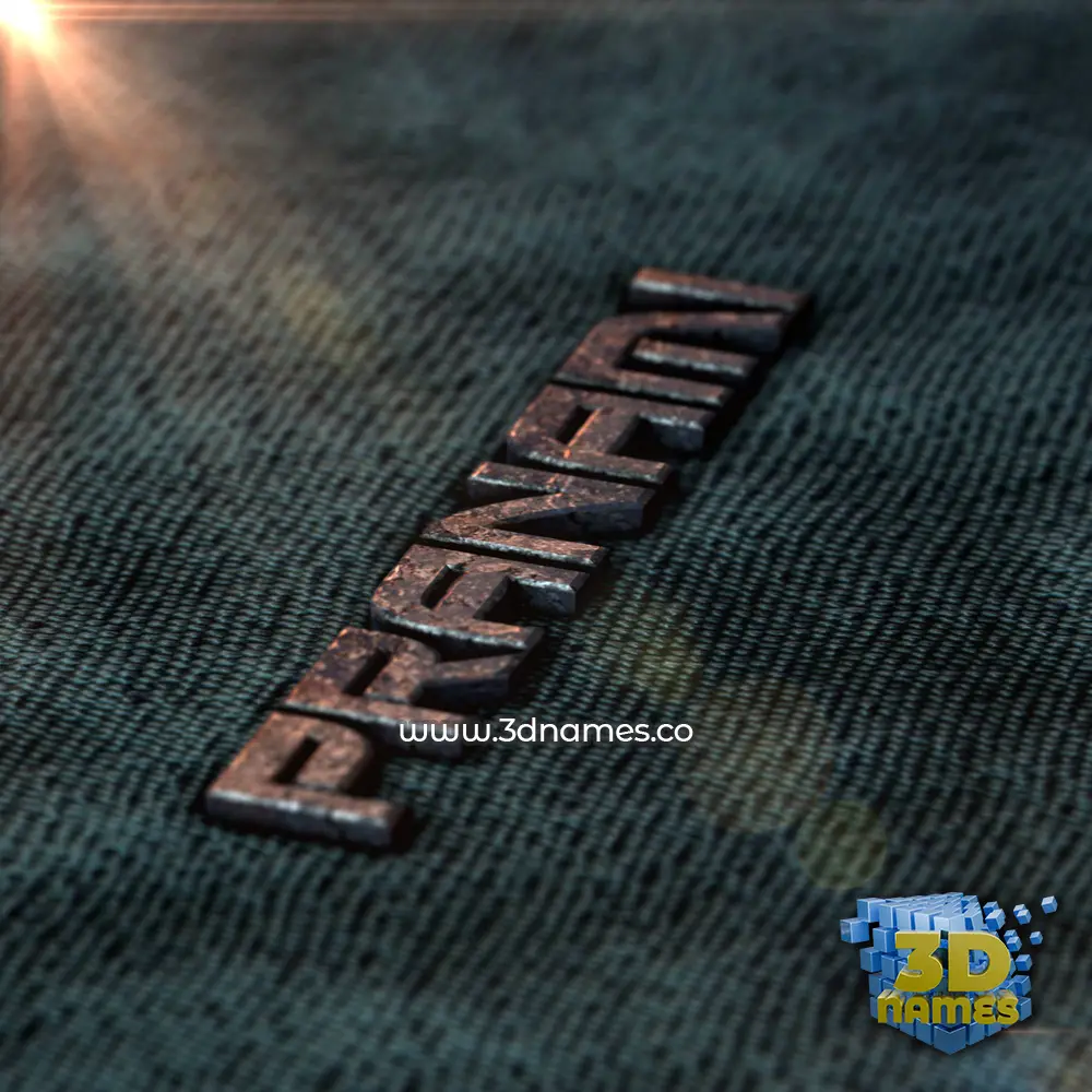 pranami in Rusty Metal style - 3D name wallpaper
