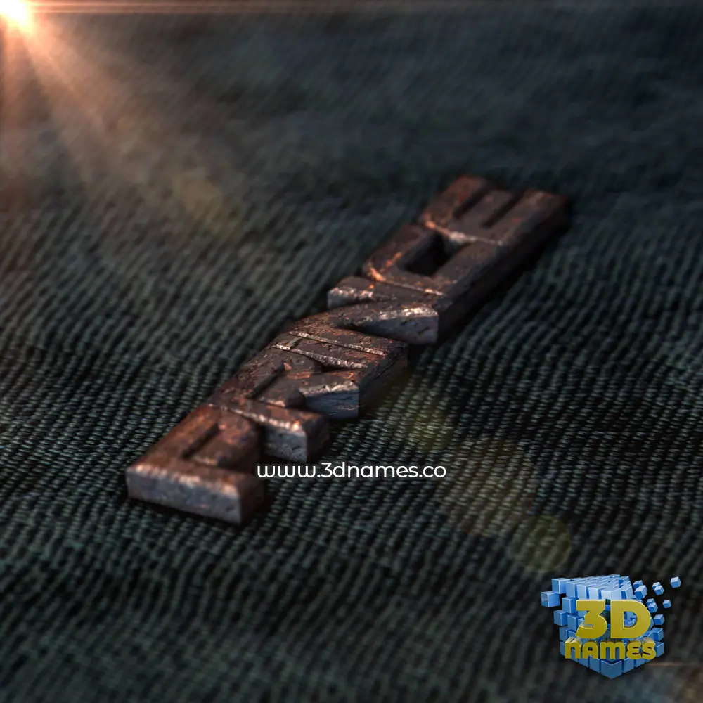 prince in Rusty Metal style - 3D name wallpaper