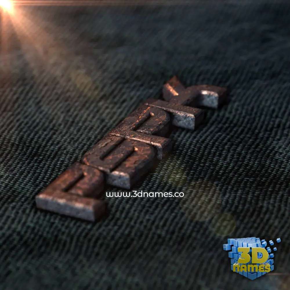 pspk in Rusty Metal style - 3D name wallpaper