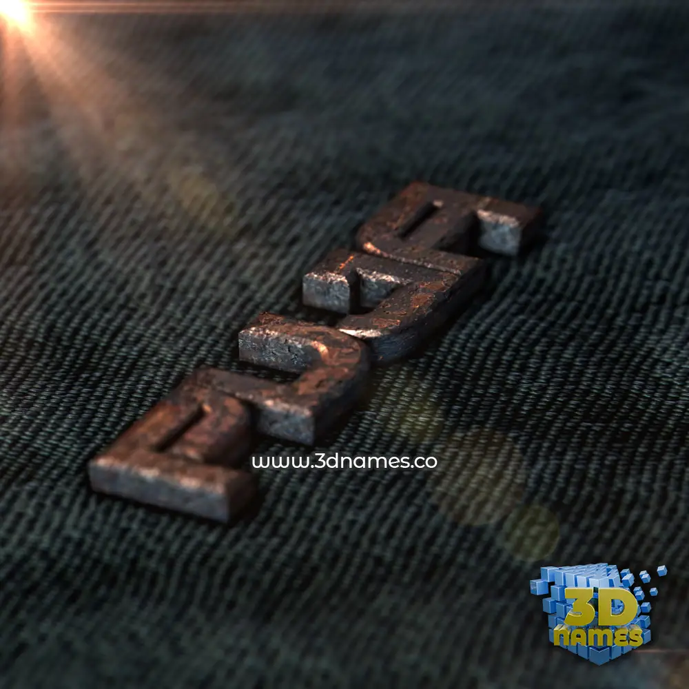 puja in Rusty Metal style - 3D name wallpaper
