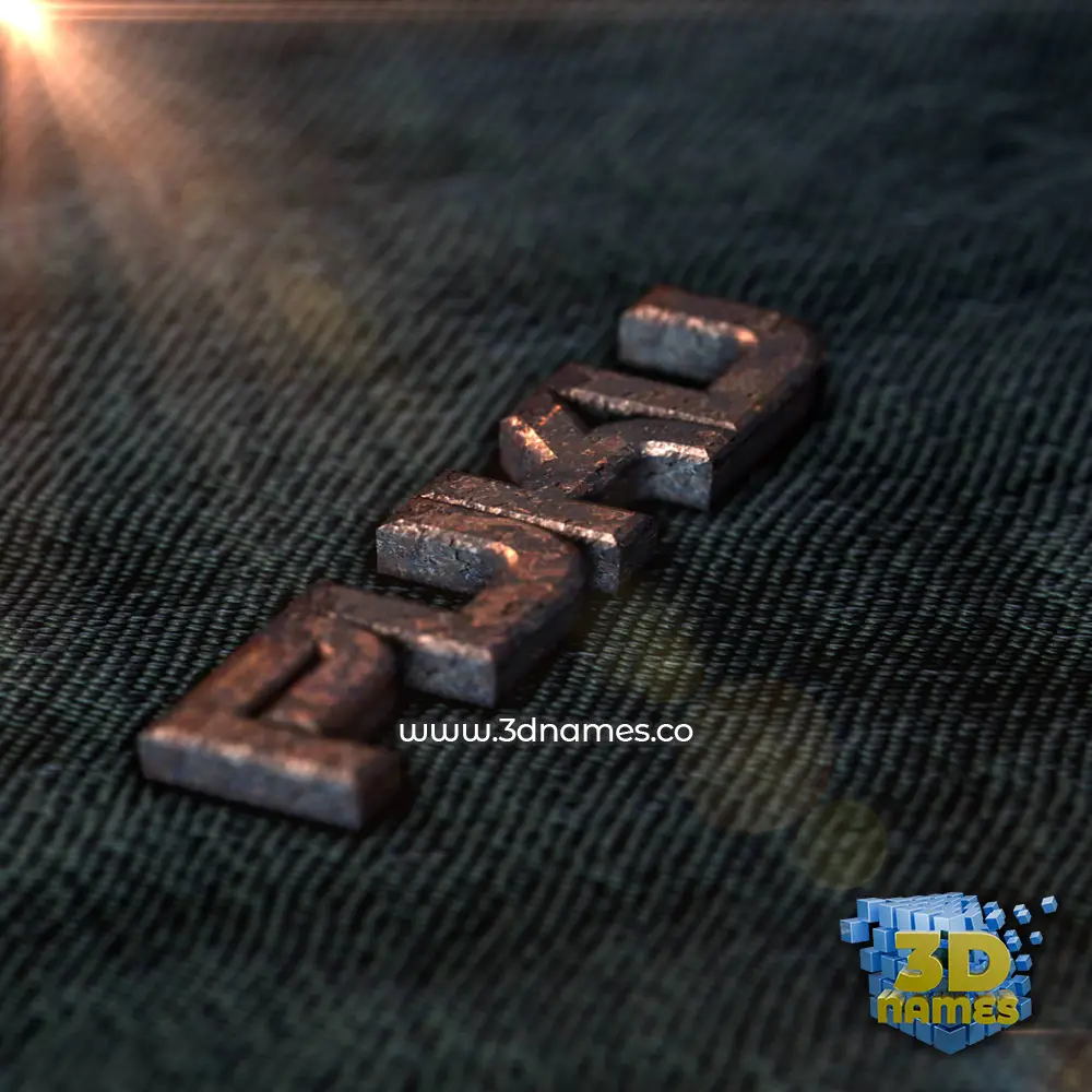 puku in Rusty Metal style - 3D name wallpaper