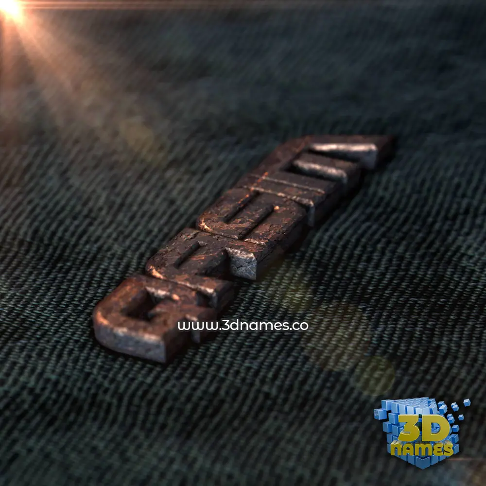 qasim in Rusty Metal style - 3D name wallpaper